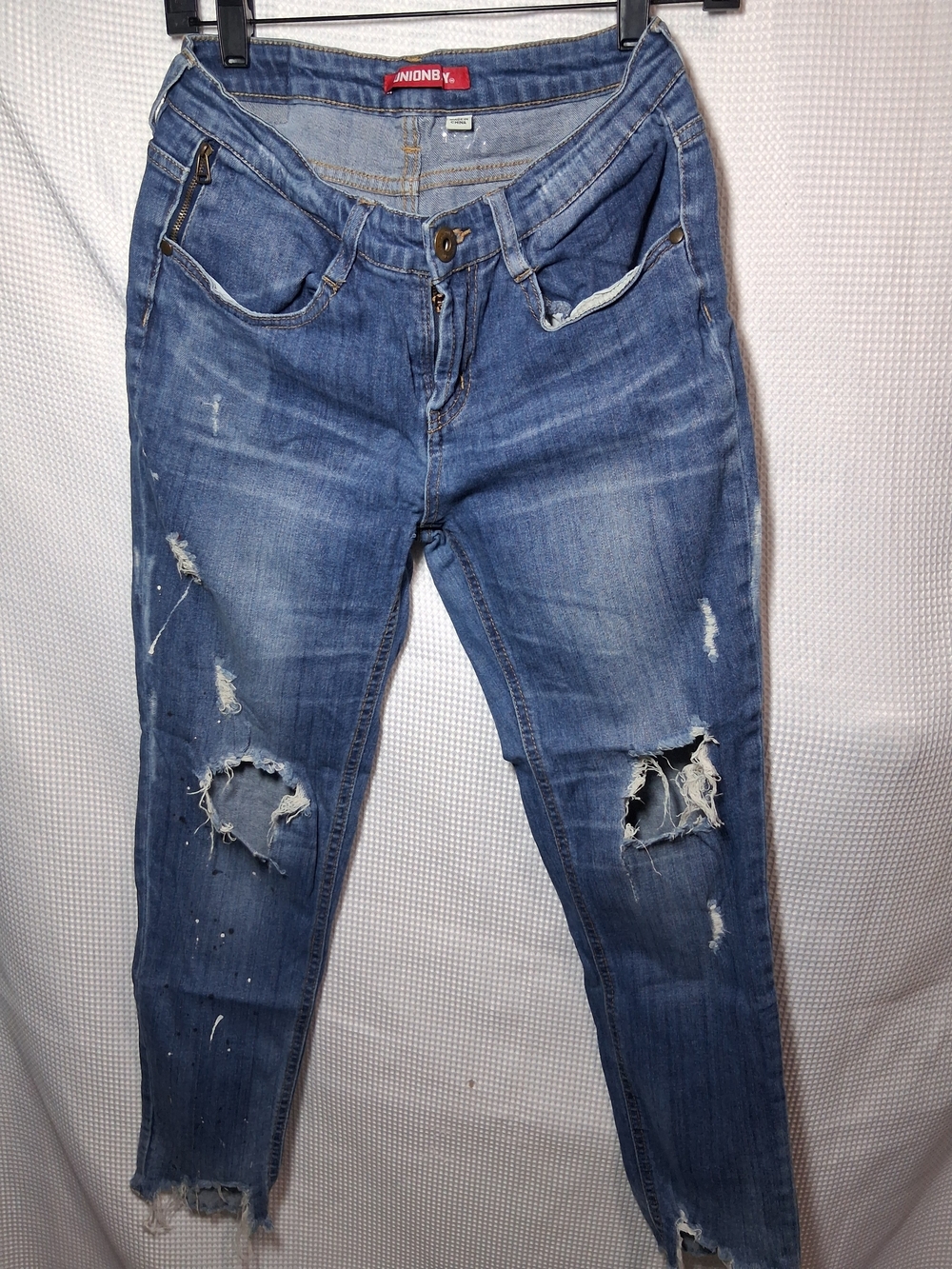 UNIONBAY Distressed Blue Skinny Jeans